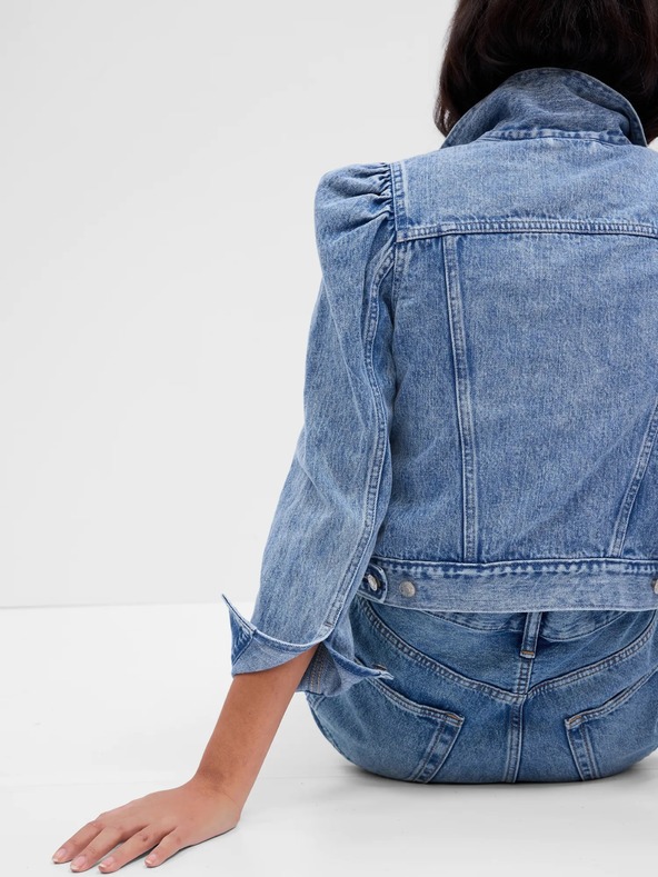 GAP Damen Jeansjacke mit Puffärmeln GAP