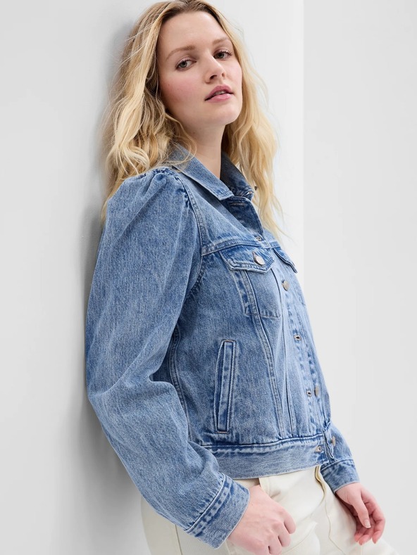 GAP Damen Jeansjacke mit Puffärmeln GAP