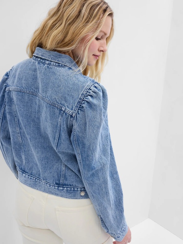 GAP Damen Jeansjacke mit Puffärmeln GAP