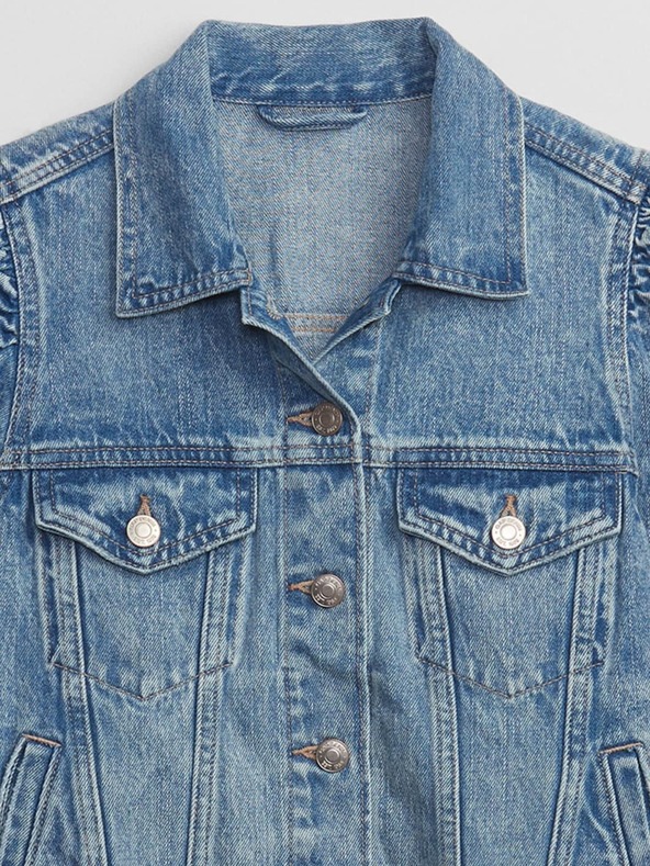 GAP Damen Jeansjacke mit Puffärmeln GAP