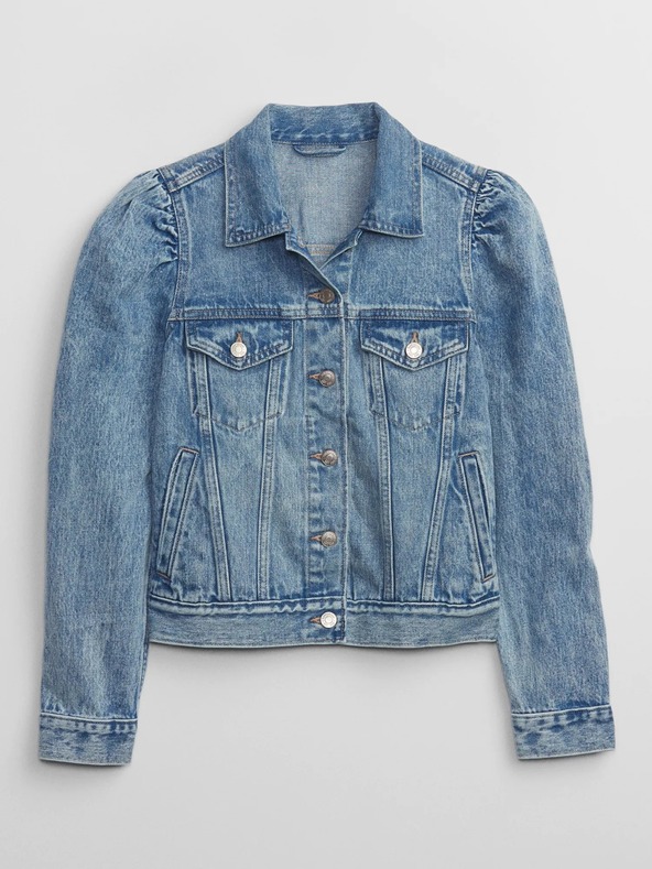 GAP Damen Jeansjacke mit Puffärmeln GAP