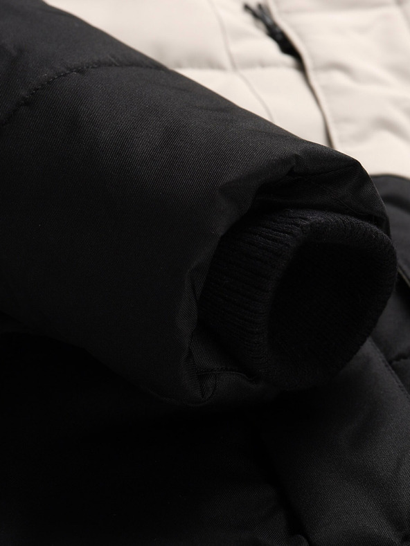 ALPINE PRO Schwarz-weiße Mädchen Winterjacke ALPINE PRO Egypo