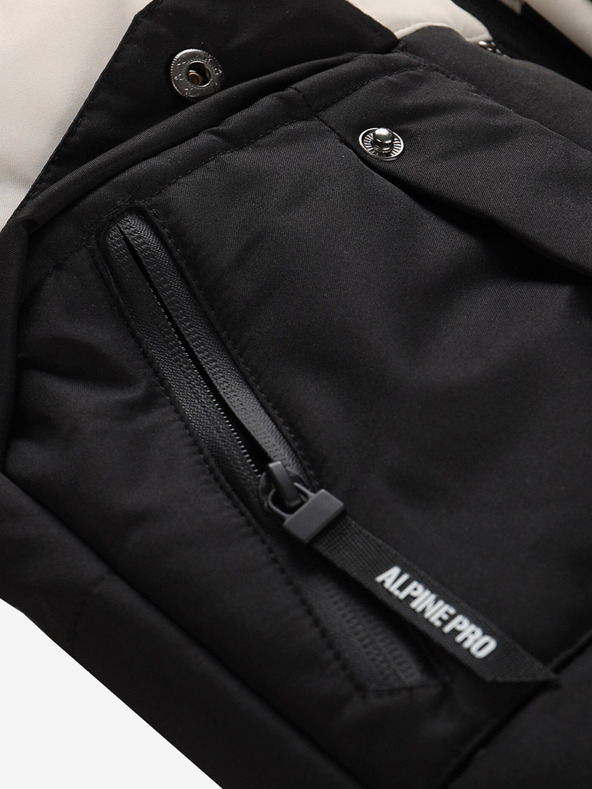 ALPINE PRO Schwarz-weiße Mädchen Winterjacke ALPINE PRO Egypo