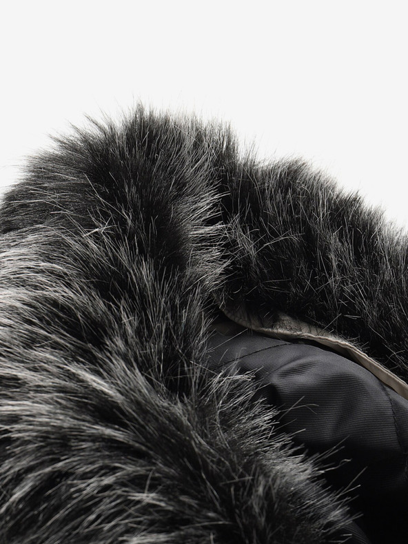 ALPINE PRO Schwarz-weiße Mädchen Winterjacke ALPINE PRO Egypo