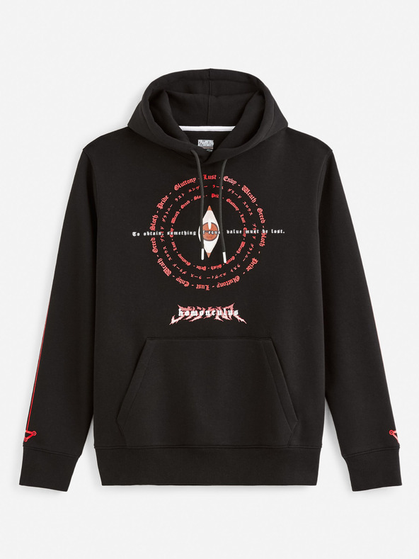 Celio Schwarzer Herren-Kapuzenpullover Celio Fullmetal Alchemist