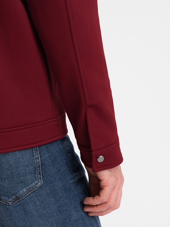 Ombre Clothing Leichte Herrenjacke in Burgund Ombre Clothing BIKER