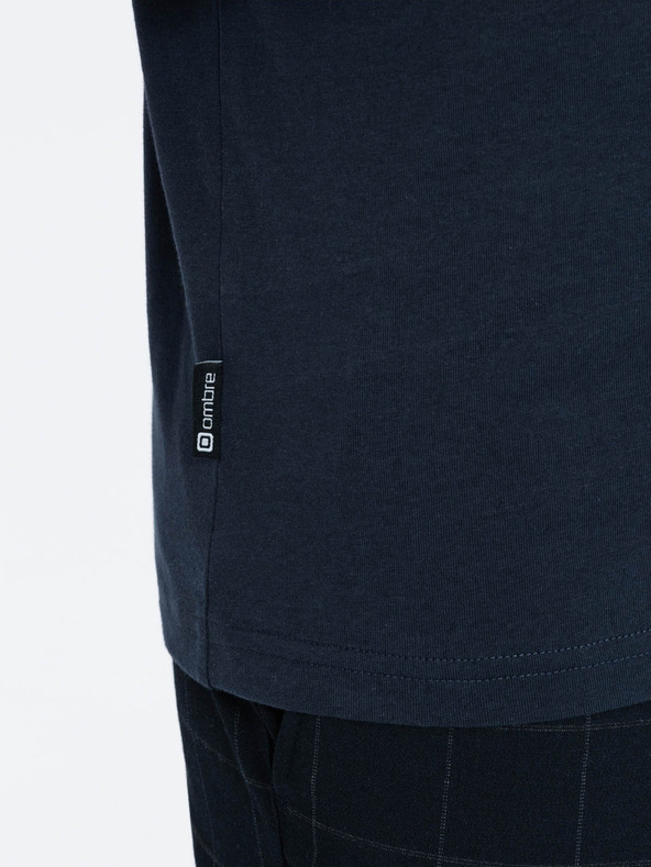 Ombre Clothing Dunkelblaues Herren-Button-Down-Hemd Ombre Clothing HENLEY