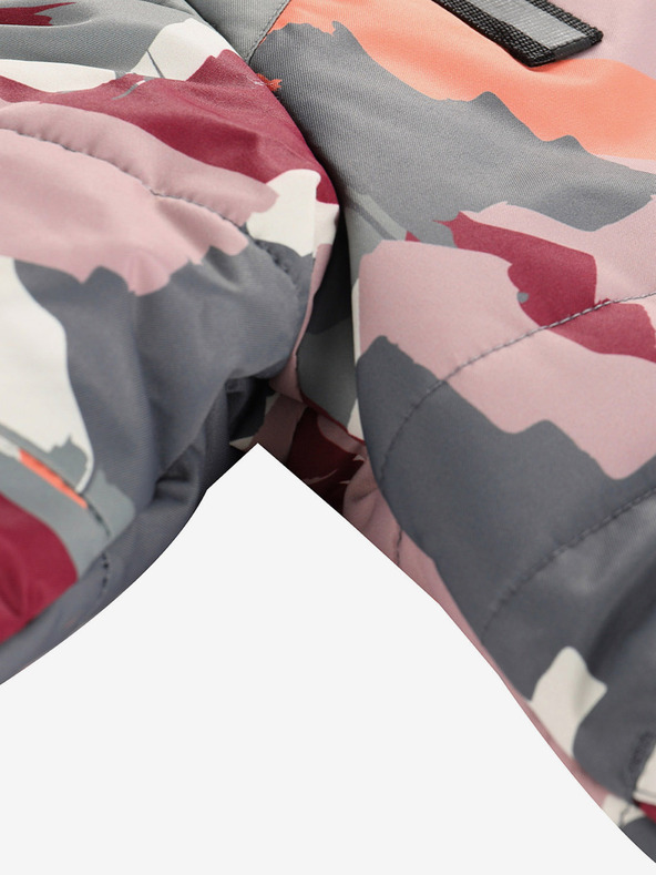 ALPINE PRO Grau-rosa Mädchenjacke mit PTX Alpine Pro Werdo-Membran