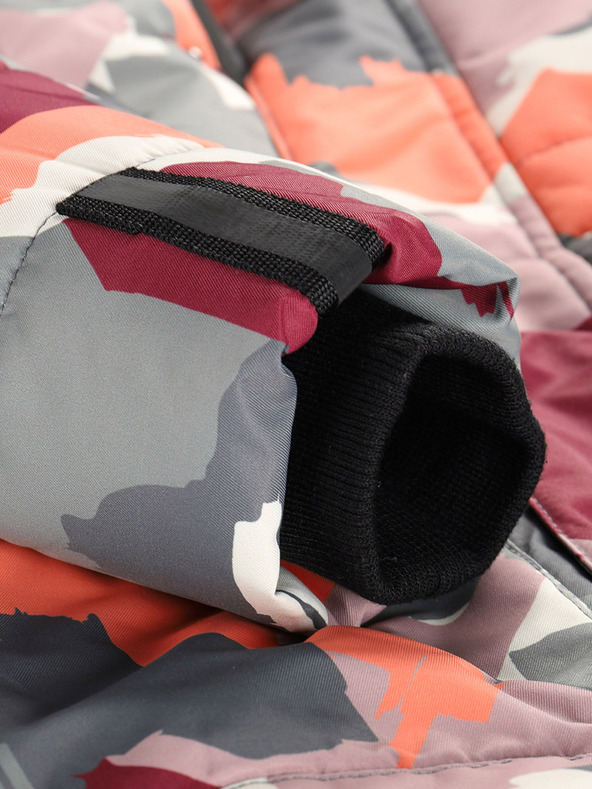 ALPINE PRO Grau-rosa Mädchenjacke mit PTX Alpine Pro Werdo-Membran