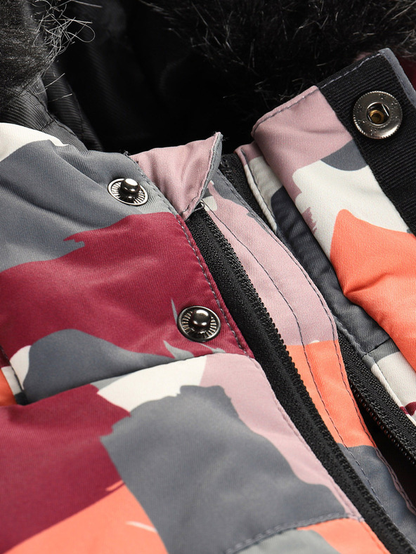 ALPINE PRO Grau-rosa Mädchenjacke mit PTX Alpine Pro Werdo-Membran