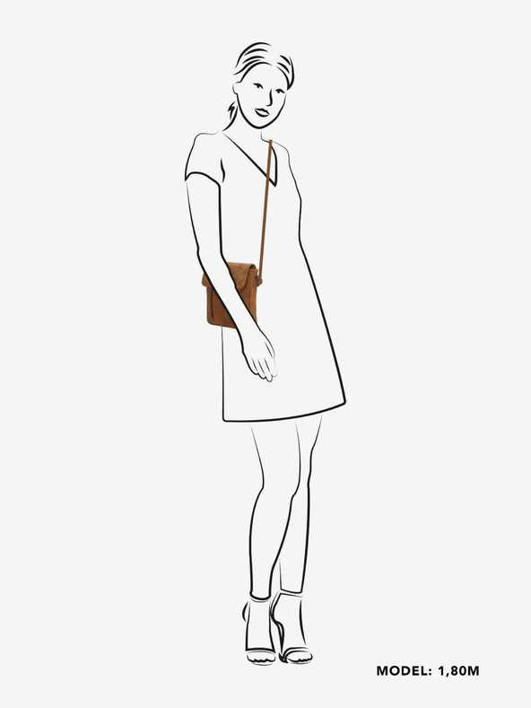 Beagles Handtasche Beagles Brunete Umhängetasche 1,5 l Cognac