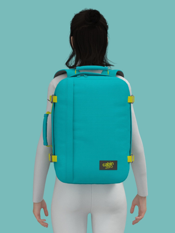 CabinZero Türkisfarbener Rucksack CabinZero Classic 36L Aqua lagoon