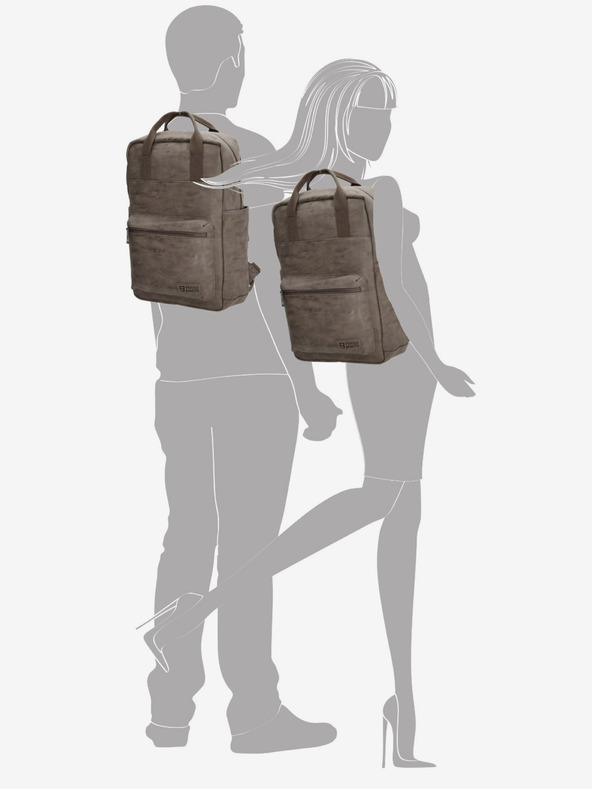 Enrico Benetti Enrico Benetti Rotterdam 13" Notebookrucksack Medium Taupe