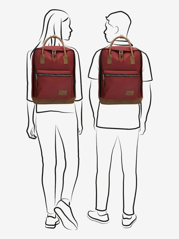 Enrico Benetti Rucksack Enrico Benetti Santiago Notebook-Rucksack 17 l Bordeaux