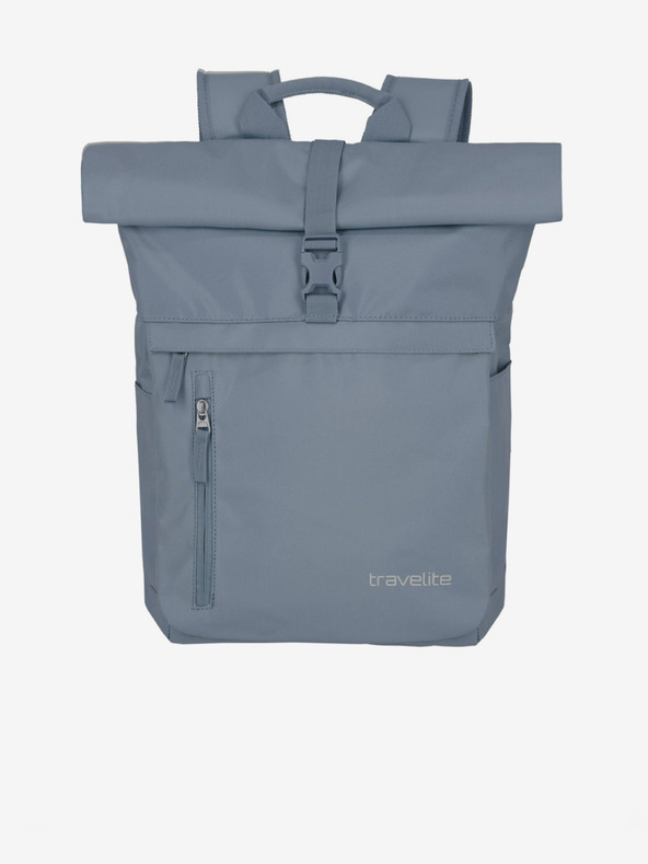 Travelite Rucksack Travelite Basics Rolltop-Rucksack Smoke blau