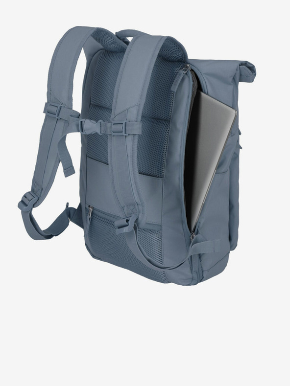Travelite Rucksack Travelite Basics Rolltop-Rucksack Smoke blau