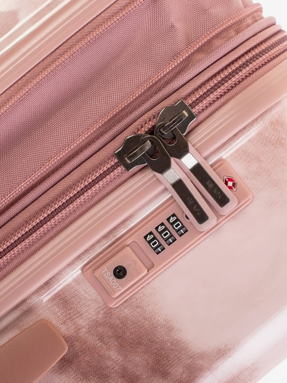 Heys Pink gemusterter Reisekoffer Heys Tie-Dye M