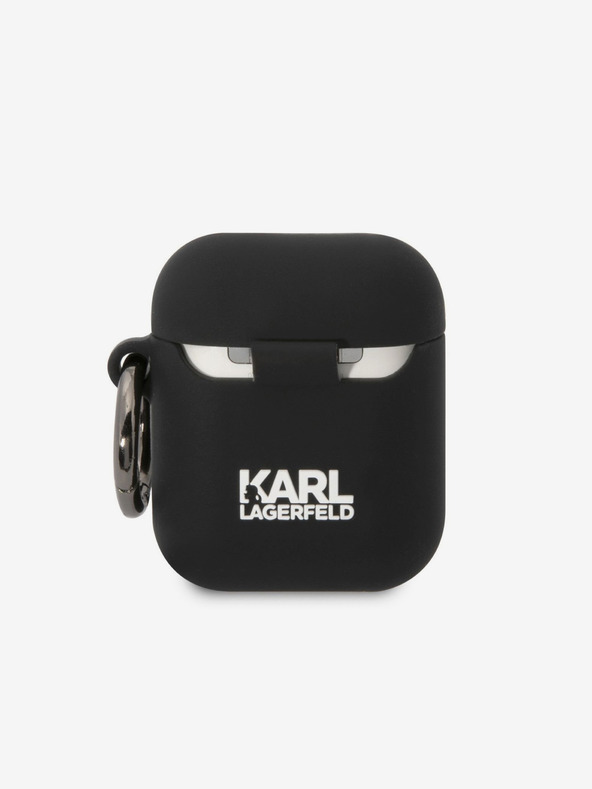 Karl Lagerfeld 3D-Logo NFT Choupette Head Silikonhülle für Airpods 1/2 Schwarz Karl Lagerfeld