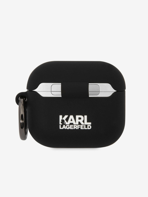 Karl Lagerfeld 3D Logo NFT Karl und Choupette Silikonhülle für AirPods 3 Schwarz Karl Lagerfeld