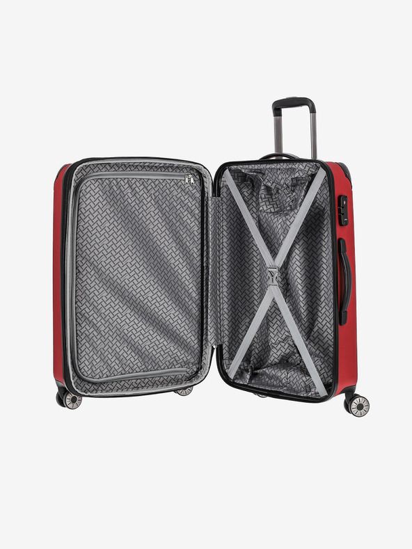 Travelite Roter Travelite City 4w Reisekoffer M