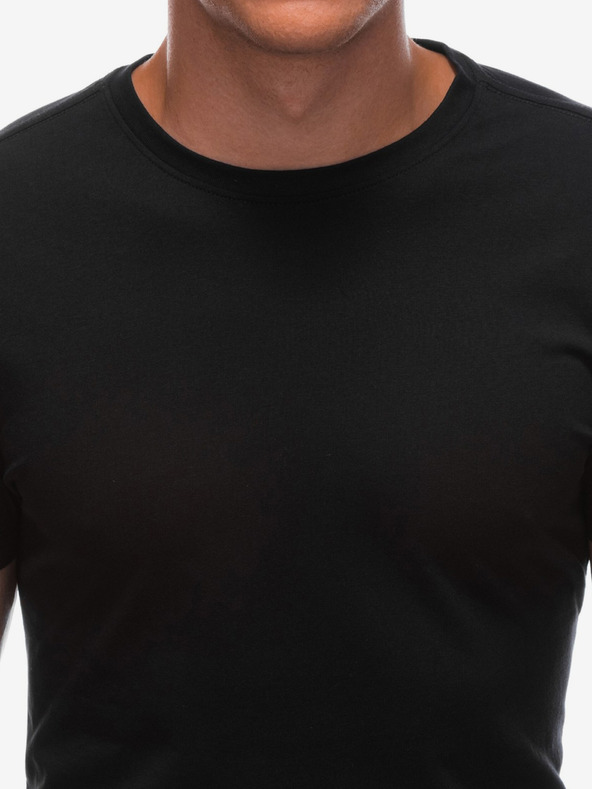 Edoti Schwarzes Herren-Basic-T-Shirt Edoti