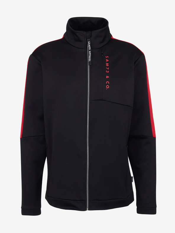 Sam 73 Schwarzes Herren-Sweatshirt mit Reißverschluss SAM 73 Lucas