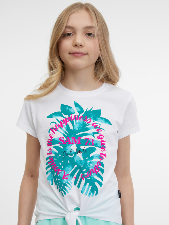Sam 73 Weißes Mädchen-T-Shirt SAM 73 Kiara