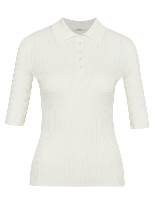 Orsay Cremefarbenes Kurzarm-T-Shirt für Frauen ORSAY
