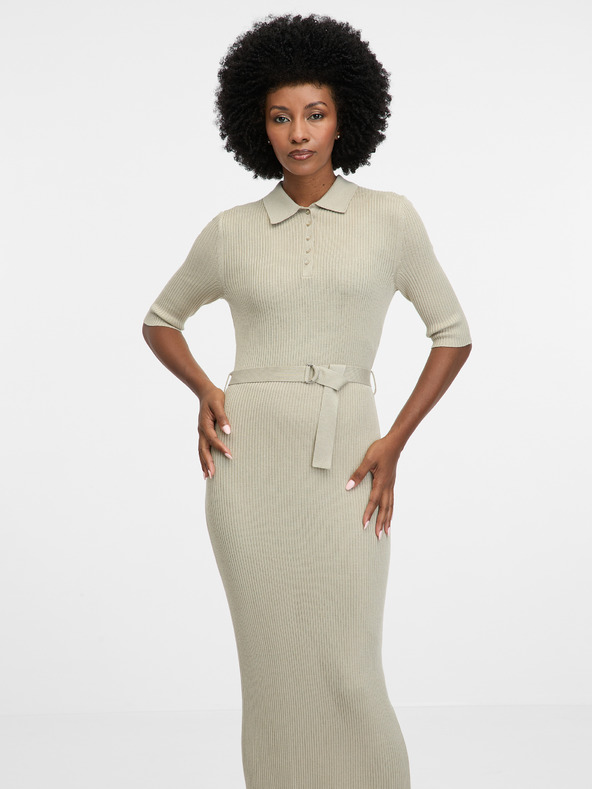 Orsay Graues Damen-Midikleid ORSAY