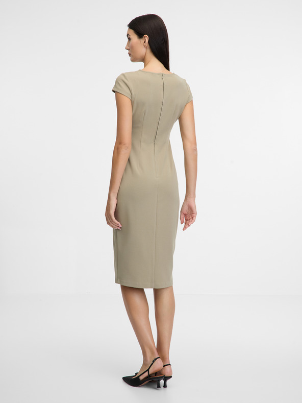 Orsay Beigefarbenes Damen Midikleid ORSAY