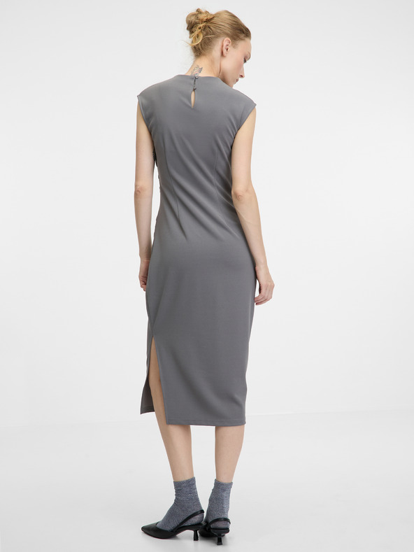 Orsay Graues Damen-Midikleid ORSAY