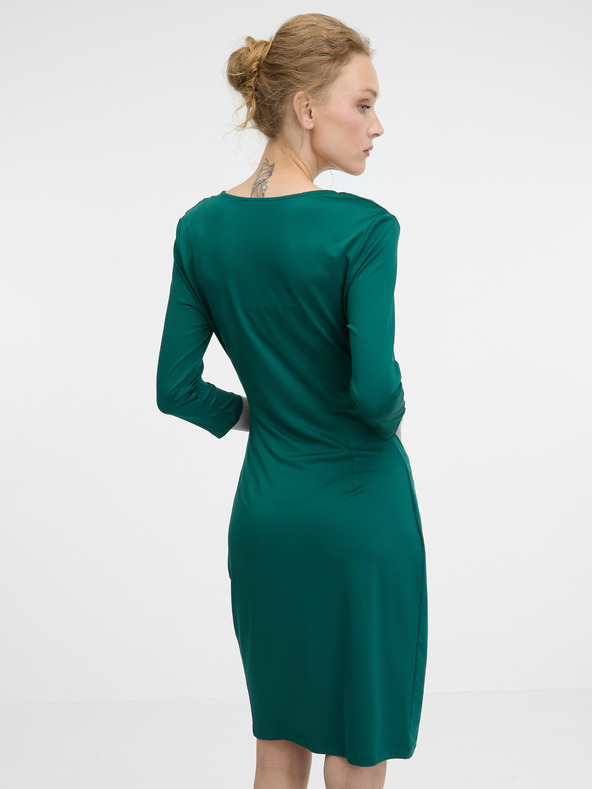 Orsay Grünes knielanges Damenkleid ORSAY