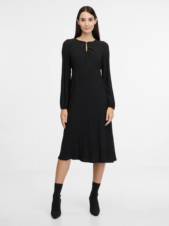 Orsay Schwarzes Damen Midikleid ORSAY