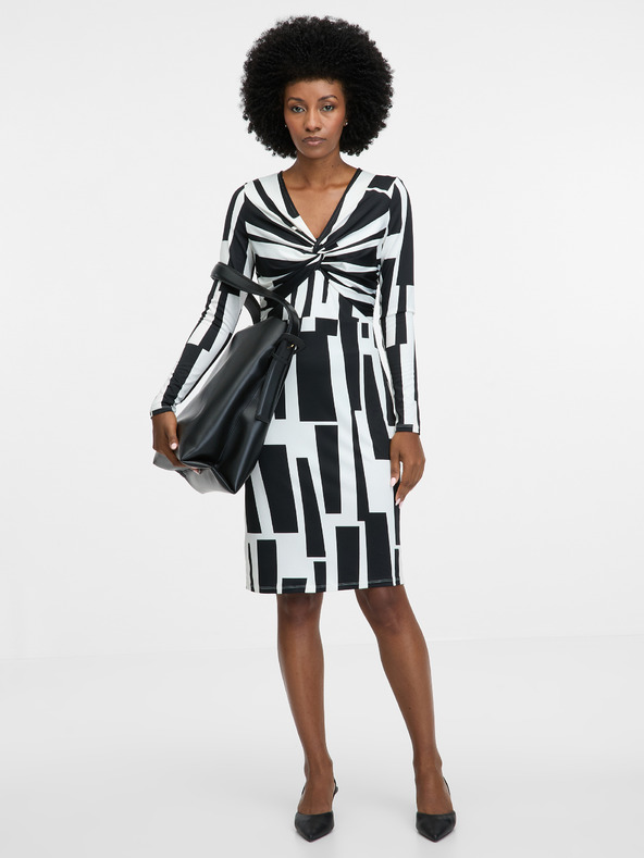 Orsay Schwarzes knielanges Damenkleid ORSAY