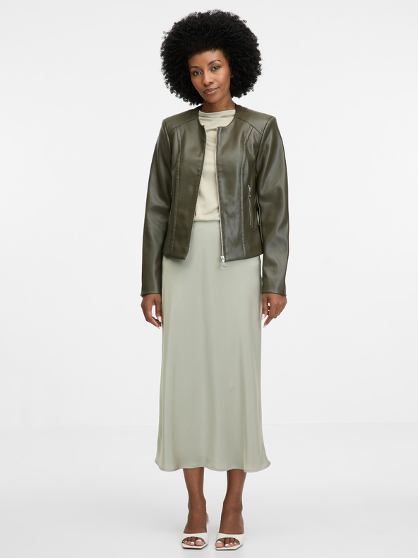 Orsay Khaki Damen Lederjacke ORSAY