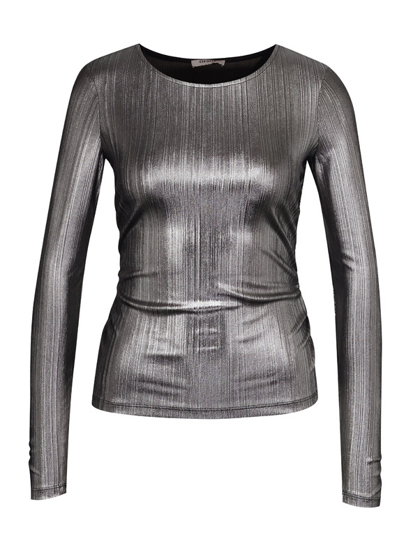 Orsay Silbernes Damen-Langarm-T-Shirt ORSAY