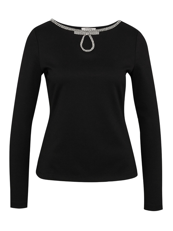 Orsay Schwarze Damenbluse mit langen Ärmeln ORSAY