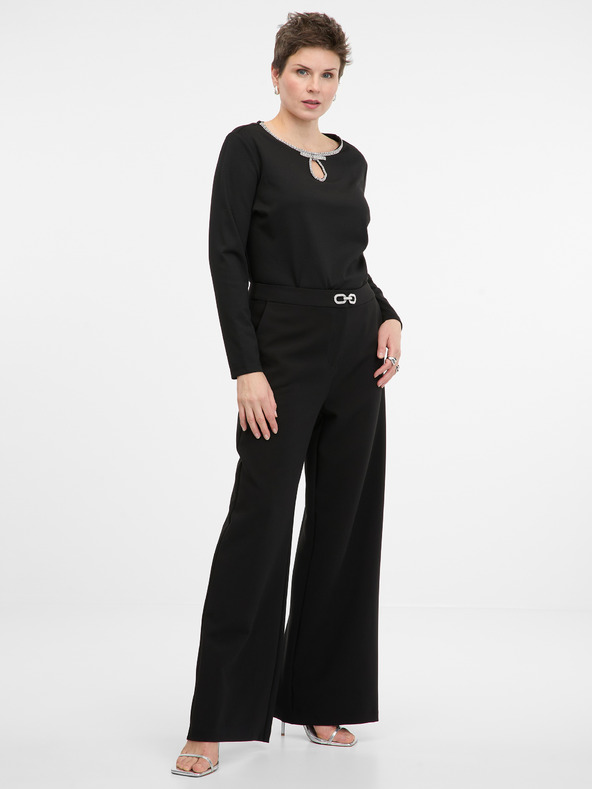 Orsay Schwarze Damenbluse mit langen Ärmeln ORSAY