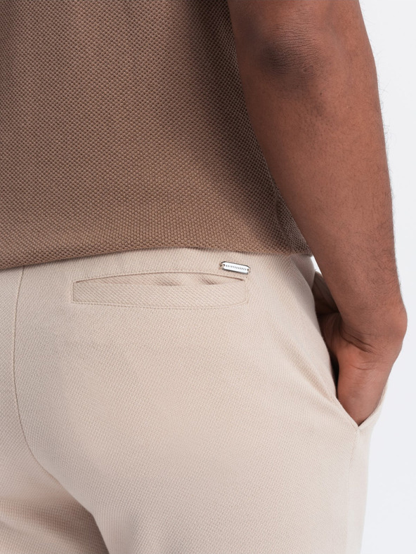 Ombre Clothing Beige Herren Karottenhose Ombre Clothing