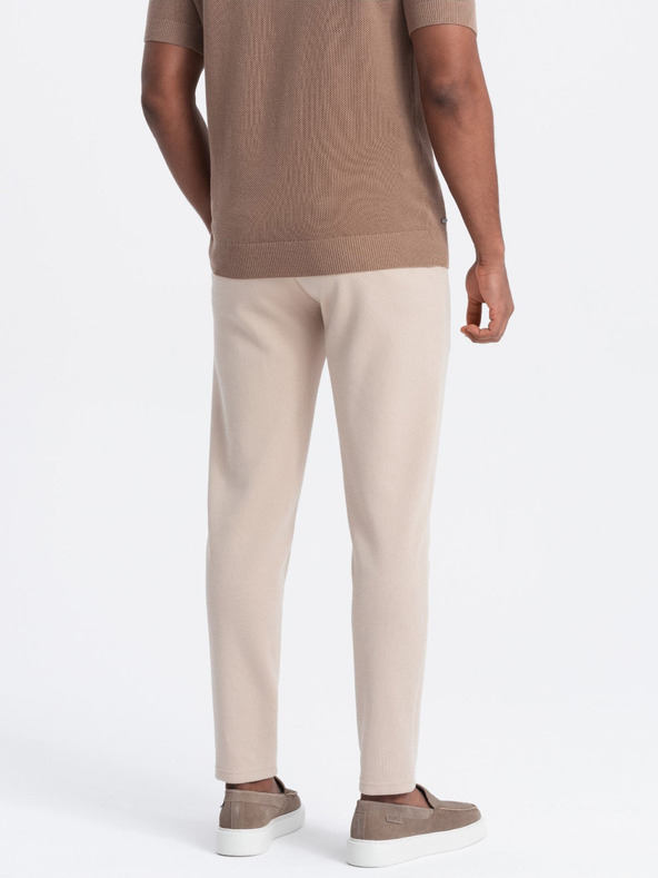 Ombre Clothing Beige Herren Karottenhose Ombre Clothing