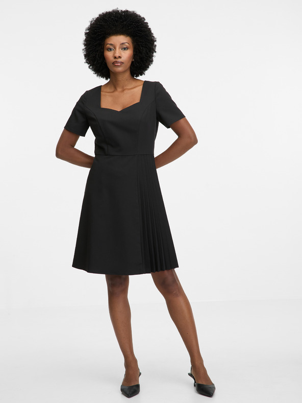 Orsay Schwarzes knielanges Damenkleid ORSAY