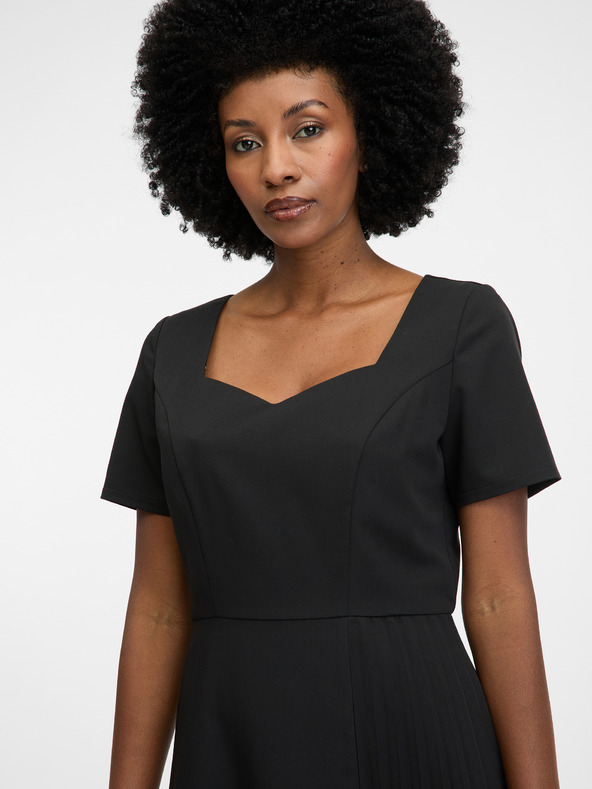 Orsay Schwarzes knielanges Damenkleid ORSAY