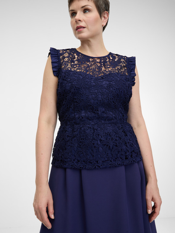 Orsay Dunkelblauer knielanger Damenrock ORSAY