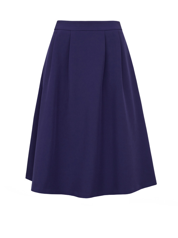 Orsay Dunkelblauer knielanger Damenrock ORSAY