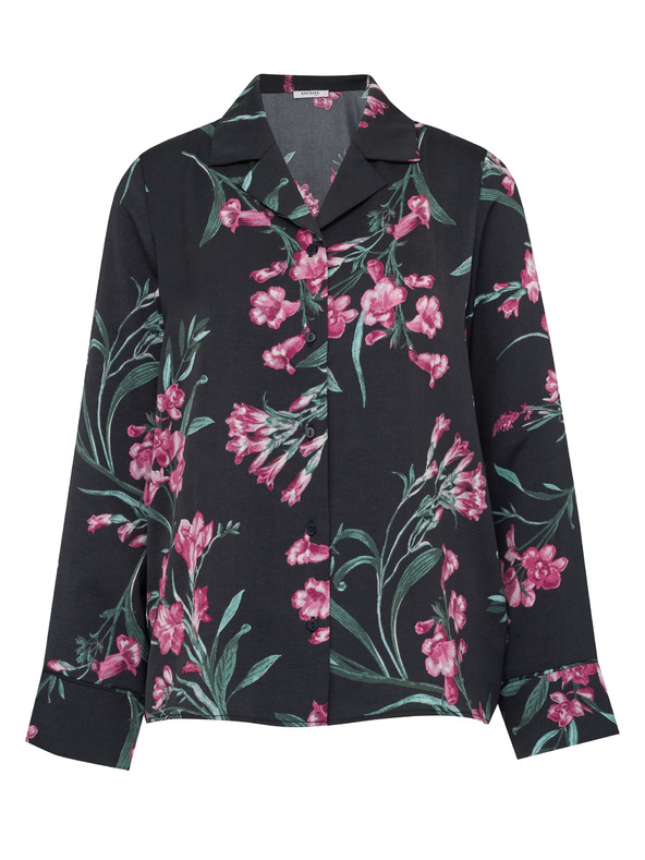 Orsay Schwarzes Damen-Satin-Nachthemd ORSAY