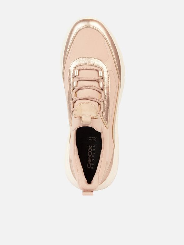 Geox Cremefarbene Damen Geox Spherica Actif Turnschuhe