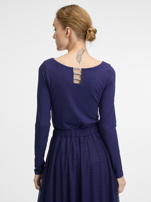 Orsay Dunkelblaues Damen-Langarmshirt ORSAY