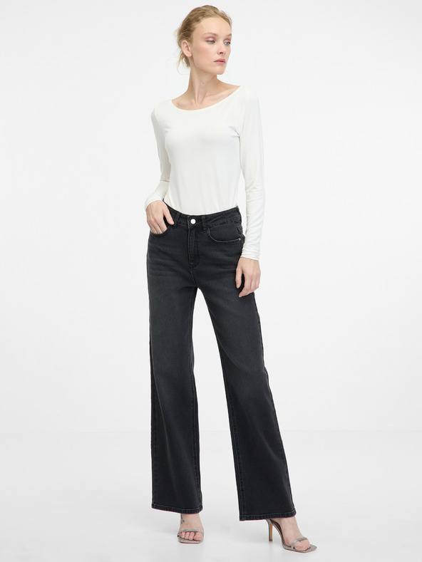 Orsay Weißes langärmeliges Damen T-Shirt ORSAY