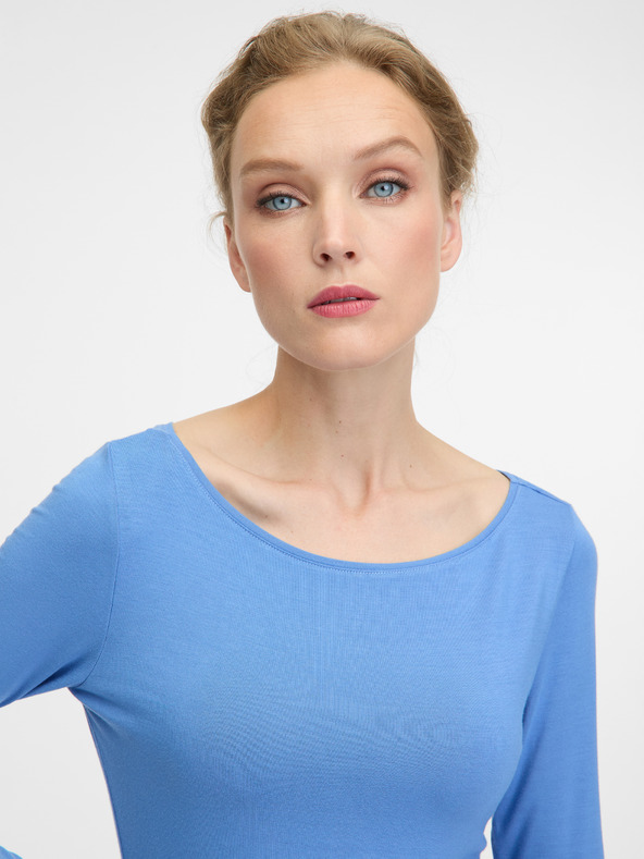Orsay Blaues Damen Langarm T-Shirt ORSAY