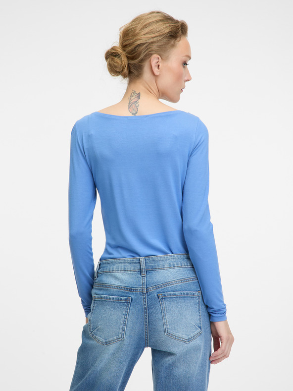 Orsay Blaues Damen Langarm T-Shirt ORSAY